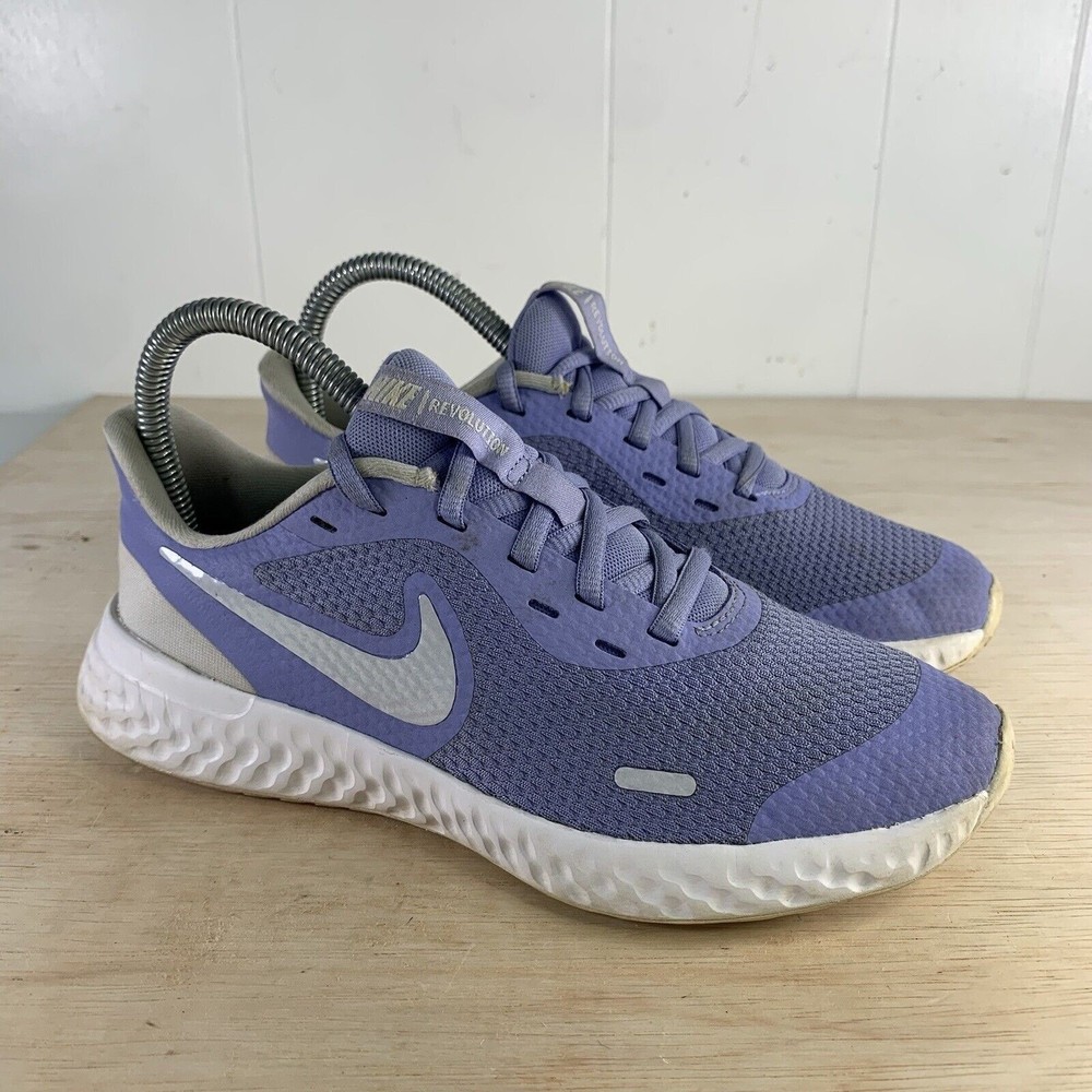 Nike GS Revolution 5 Running Shoes Thistle Blue BQ5671-500 Size 6